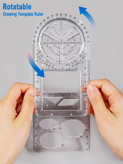 Modern Geometric Pattern Straight Edge Ruler