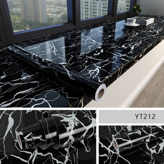 Stylish Marble Stick-On Bathroom Wallpaper