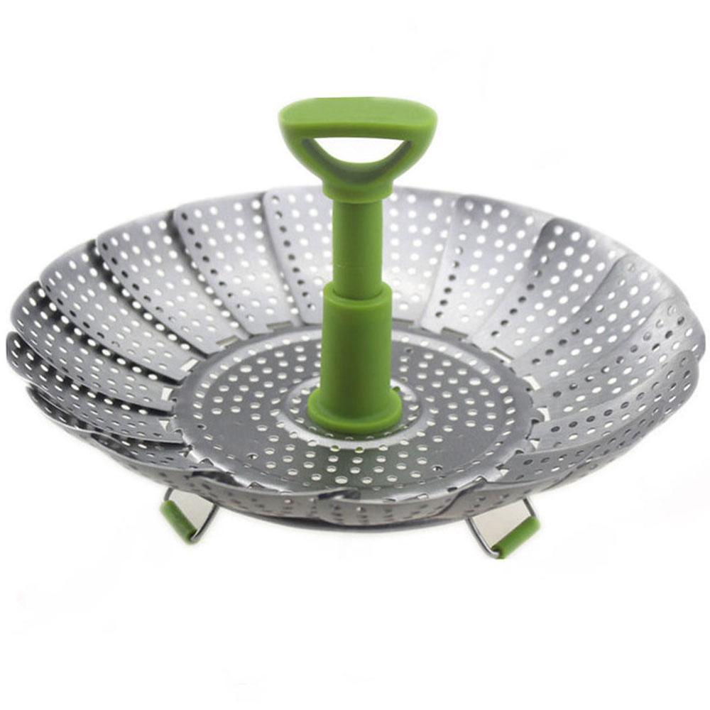 Premium Foldable Metal Veggie Steamer Basket