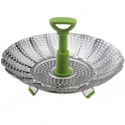 Premium Foldable Metal Veggie Steamer Basket