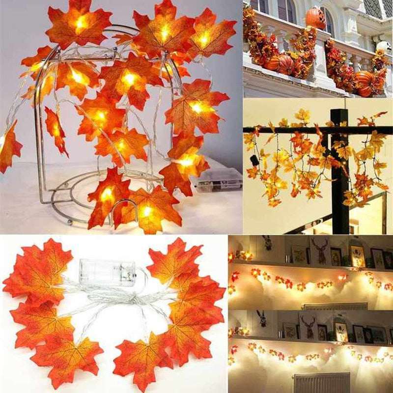 Colorful Fall Leaf String Lights - Befez
