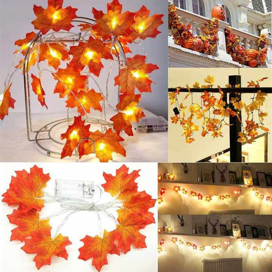 Colorful Fall Leaf String Lights - Befez