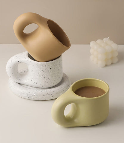 Simple Elegant Porcelain Tea Cup and Saucer Set