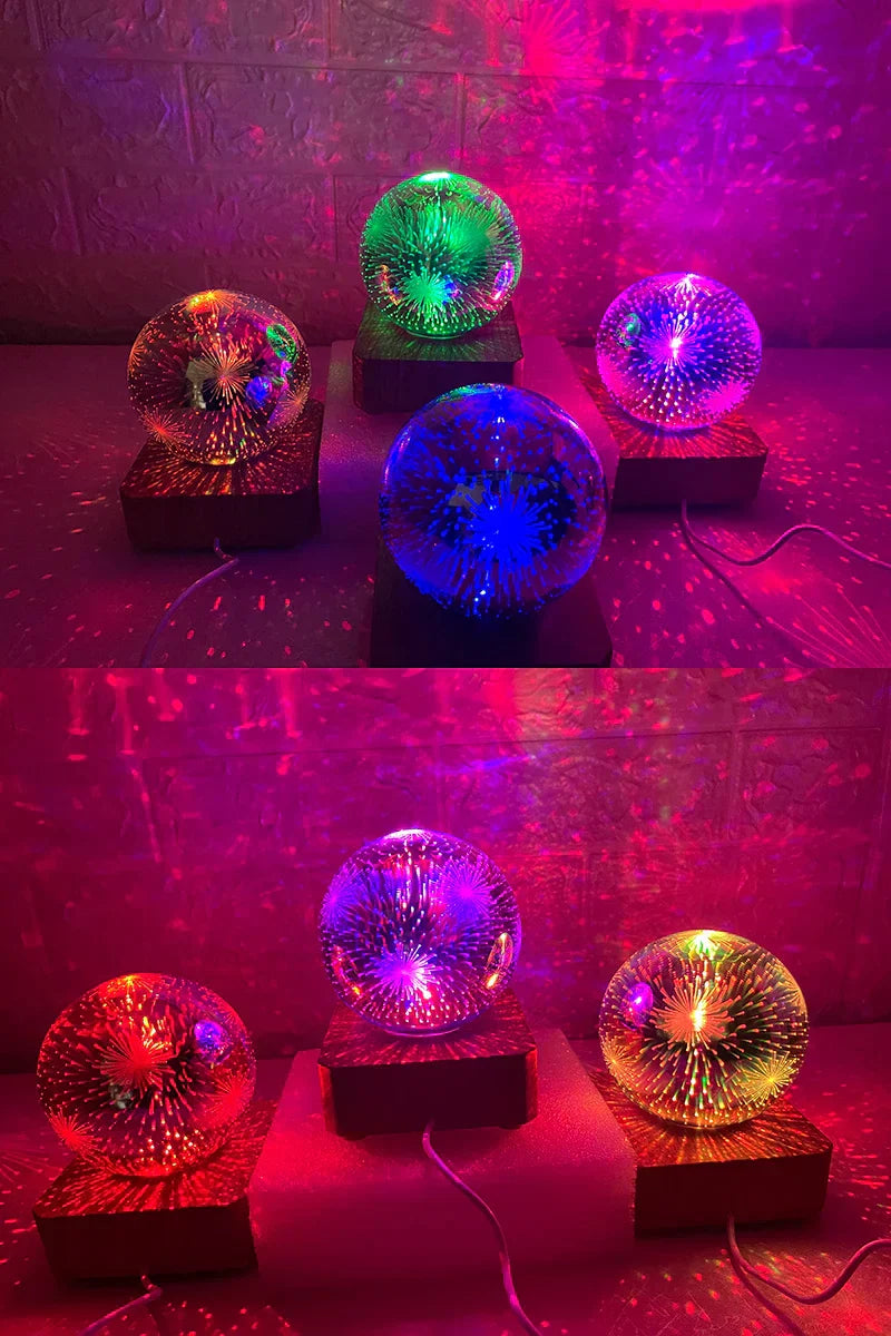 Colorful 3D Star Night Lamp with USB LED Light