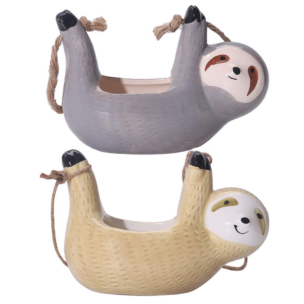 Colorful Sloth Planter Pot