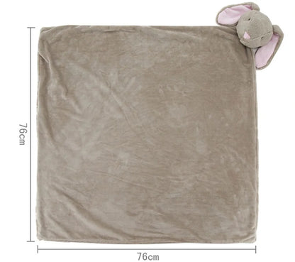 Soft Plush Baby Blanket with Cute Bunny