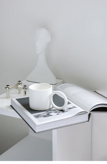 Simple White Ceramic Coffee Mug