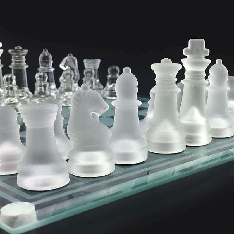 Clear Glass Chess Board Set