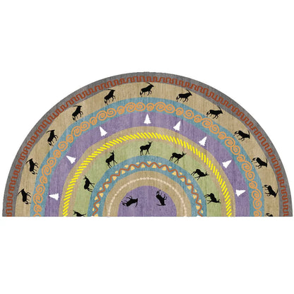 Befez | Rustic Anti-Slip Half Circle Door Mat