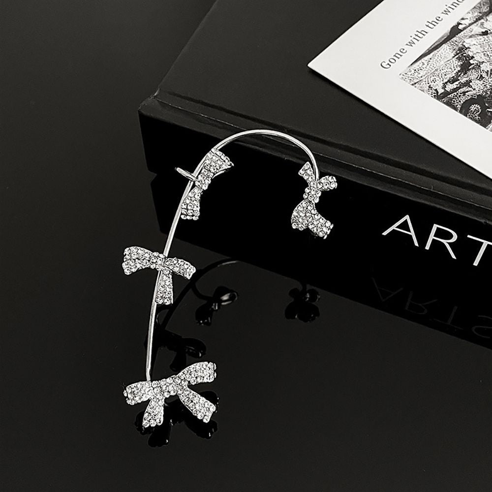 Simple Drop Bow Stud Earrings