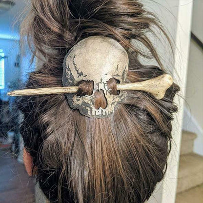Edgy Goth Metal Skull Hair Pins