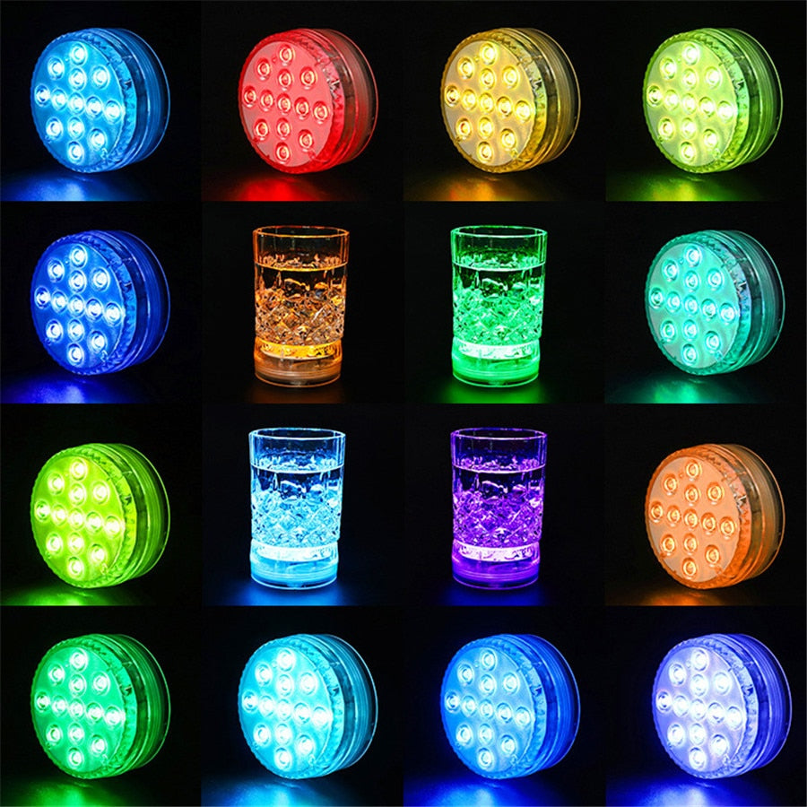 Colorful LED Waterproof Lamp with Free Remote