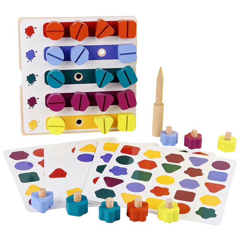 Colorful Kids Screw Board Toy