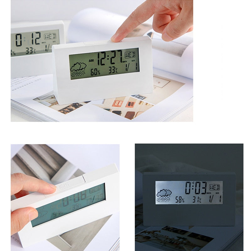 Clear Glass Digital Table Clock - Befez