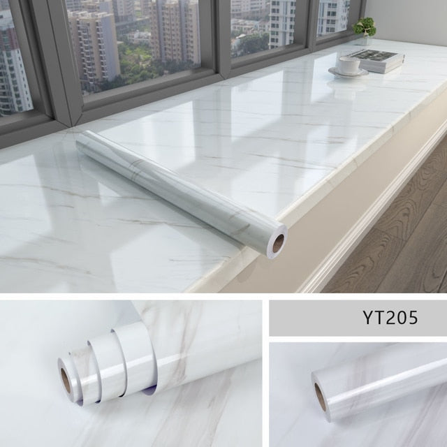 Stylish Marble Stick-On Bathroom Wallpaper