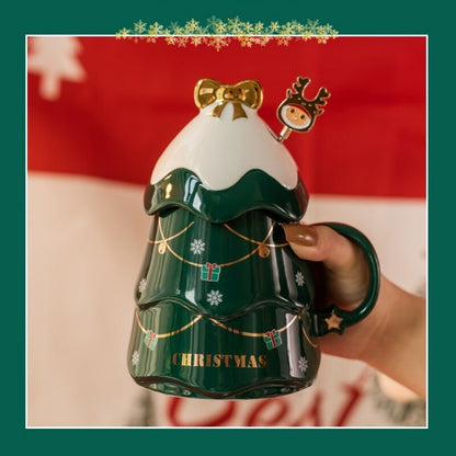 Colorful 3D Holiday Christmas Tree Coffee Mug