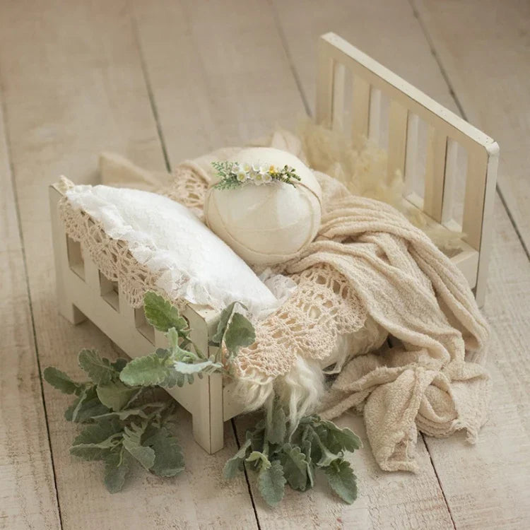 Rustic Wood Baby Photo Bed Prop