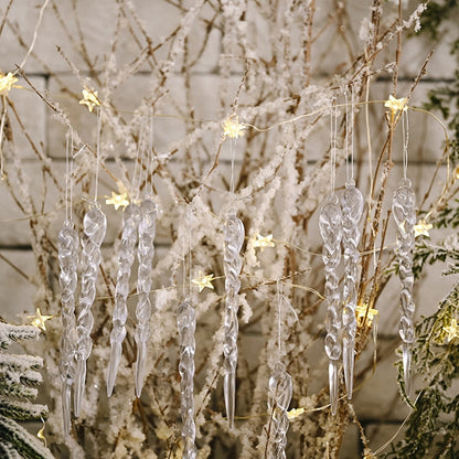 Befez | 12Pcs Snowy Hanging Christmas Icicle Decorations