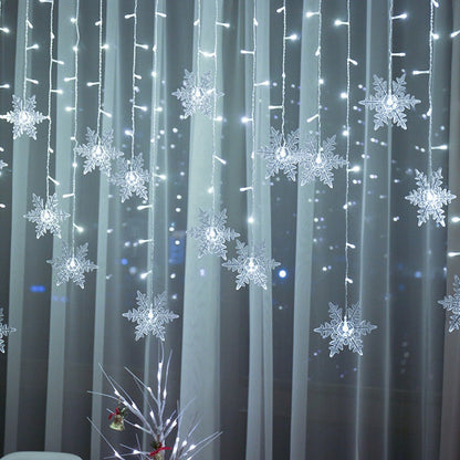 Colorful LED Snowflake String Lights