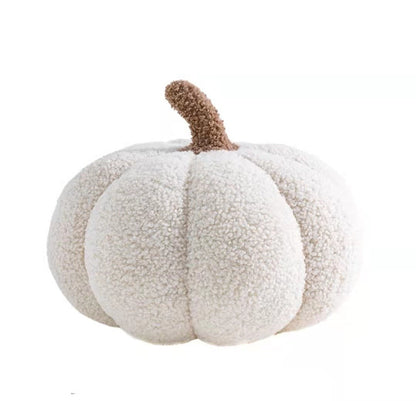 Plush Fall Pumpkin Throw Pillow