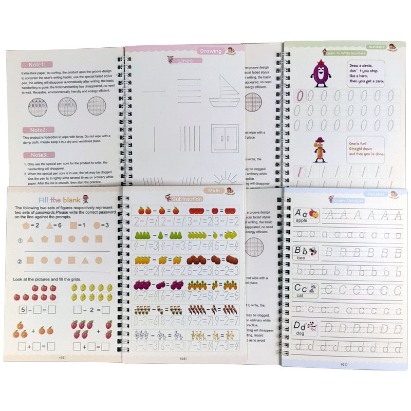 Fun Erasable Magic Notebooks for Kids