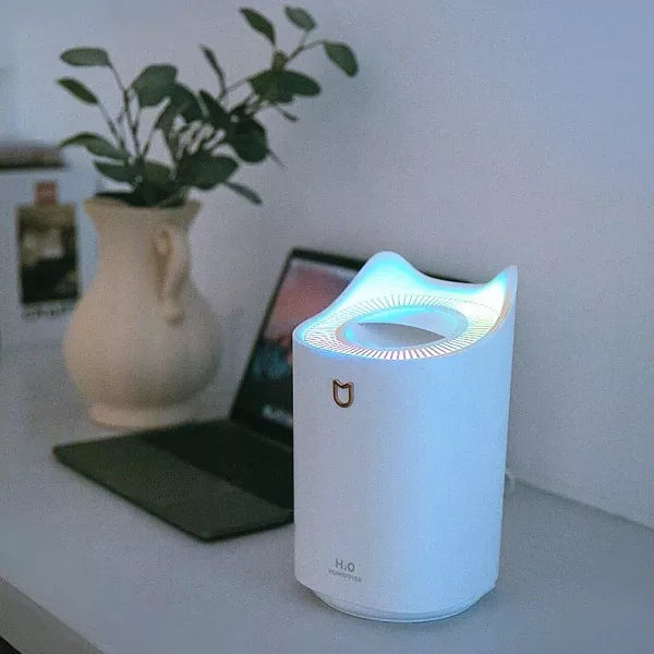 Compact Cool Mist Air Humidifier with LED Light