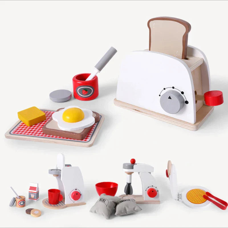 Deluxe Wooden Play Kitchen Set