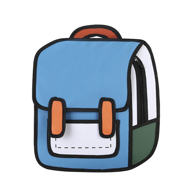 Fun 2D Graphic Unisex School Backpack