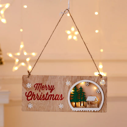 Rustic Wood Hanging Home Glow Lamp