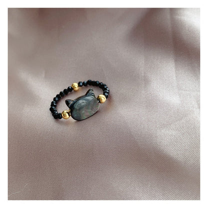 Lucky Charm Gold Cat Ring