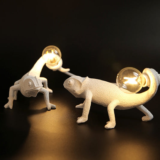Stylish Resin Lizard Desk Lamp - Befez