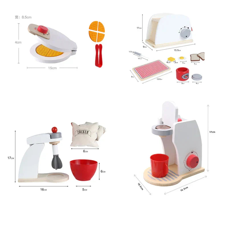 Deluxe Wooden Play Kitchen Set