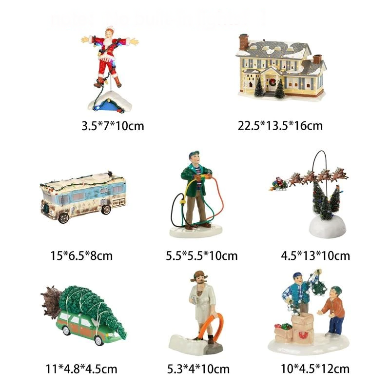 Small Christmas Village Table Decoration