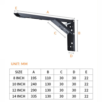 Space-Saving Wall Mount Folding Shelf Bracket