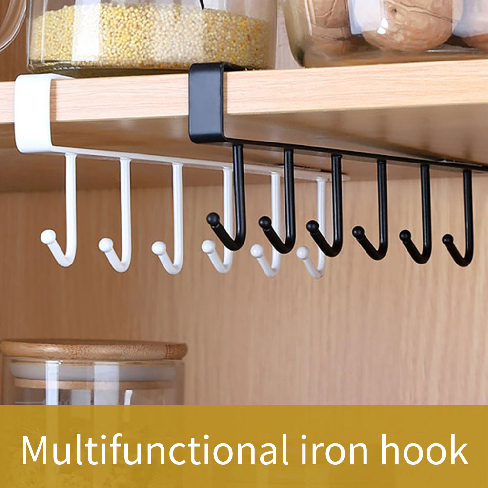 Space Saving Under Sink Storage Hook Rack