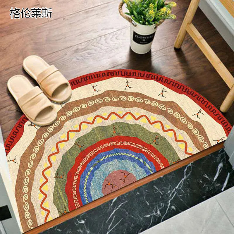 Befez | Rustic Anti-Slip Half Circle Door Mat