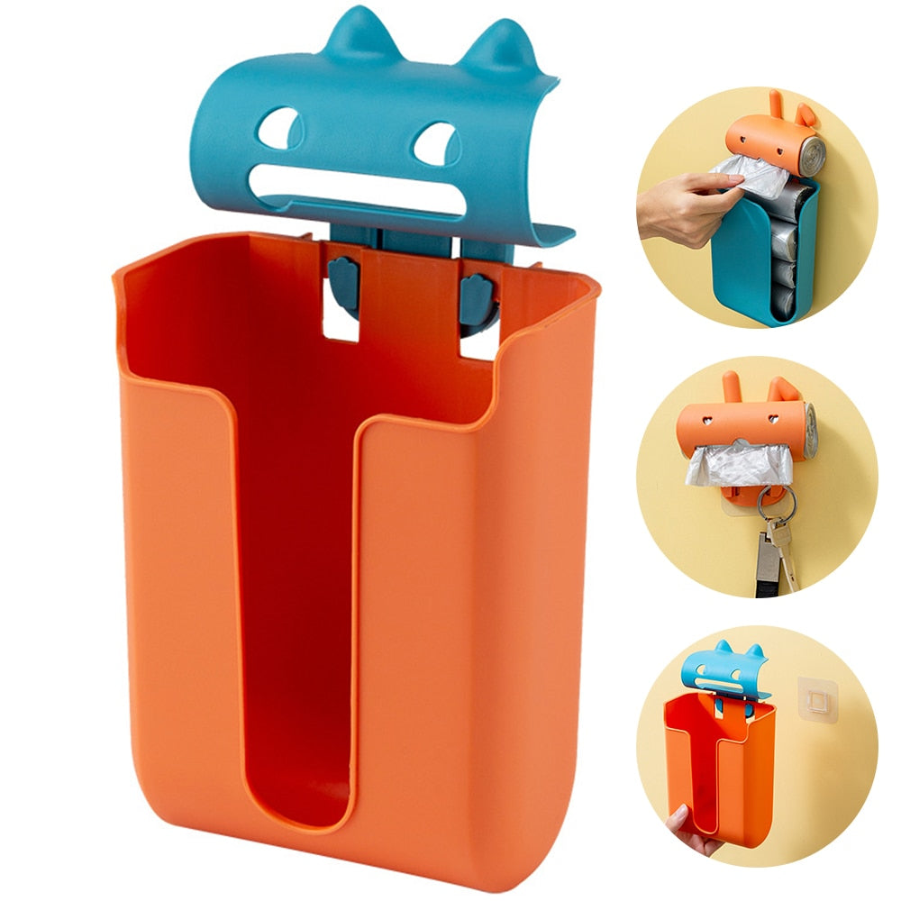 Compact Trash Bag Holder Organizer Rack
