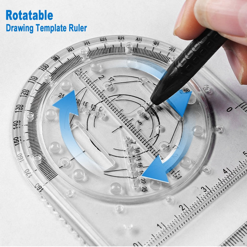 Modern Geometric Pattern Straight Edge Ruler