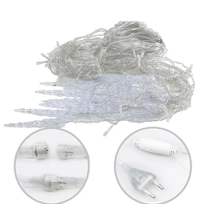 Warm White Outdoor LED String Lights Curtain