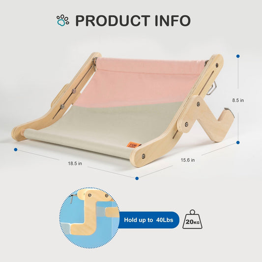 Cozy Pet Wooden Window Perch Bed - Befez