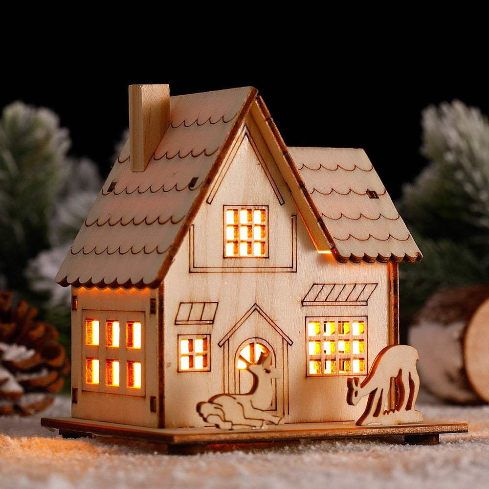 Rustic Wood Hanging Home Glow Lamp