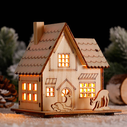 Rustic Wood Hanging Home Glow Lamp