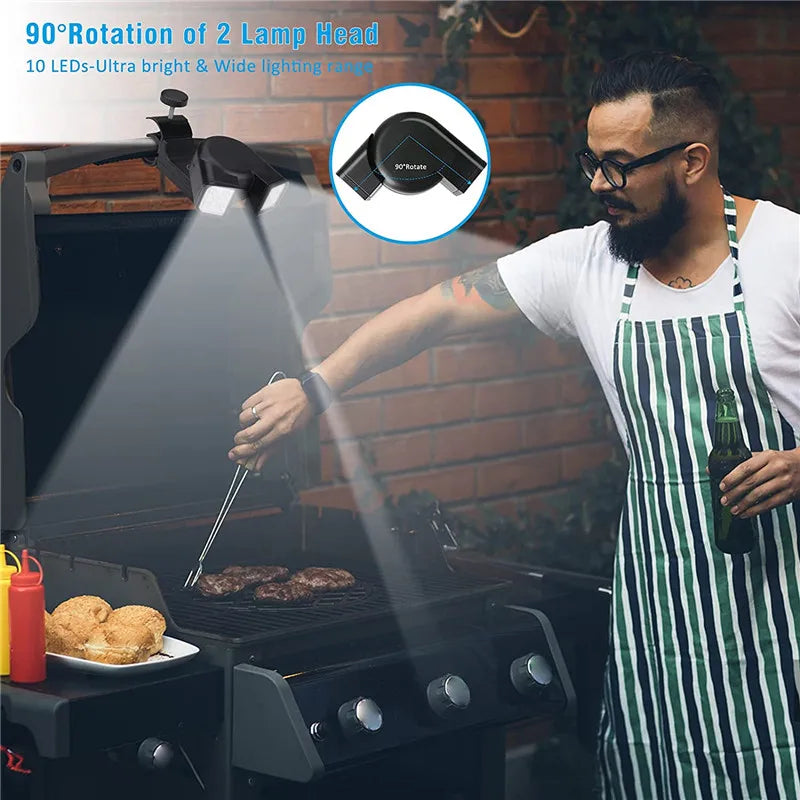 Bright LED Grill Light | 360° Adjustable | Heatproof & Waterproof