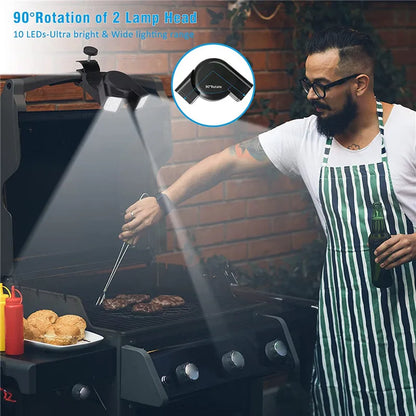 Bright LED Grill Light | 360° Adjustable | Heatproof & Waterproof