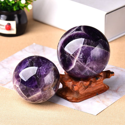 Purple Glass Globe Lamp