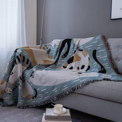 Cozy Autumn Pumpkin Throw Blanket - Befez