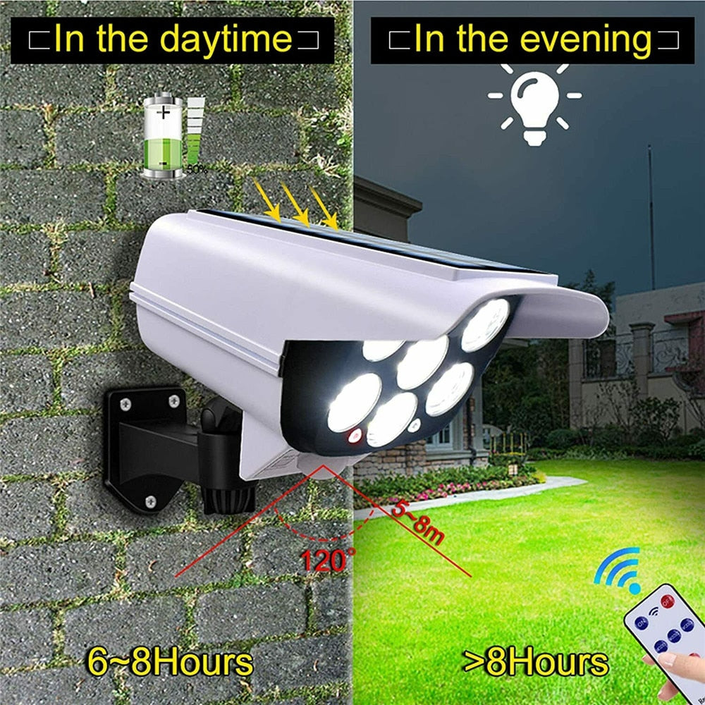 Outdoor Fake Security Camera with LED Light