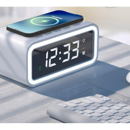 Compact Dual Alarm Clock with Wireless Charging - Befez