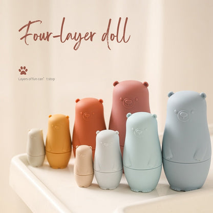 Colorful Silicone Stacking Russian Dolls