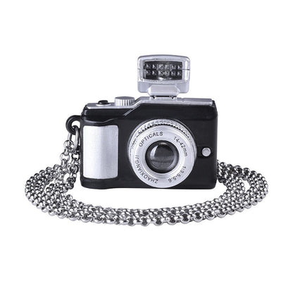 Retro Camera Flashlight Pendant Necklace